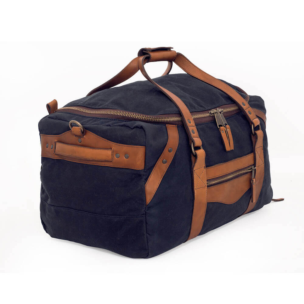Campaign Waxed Canvas Medium Duffle Bag Mission Mercantile Leather Goods