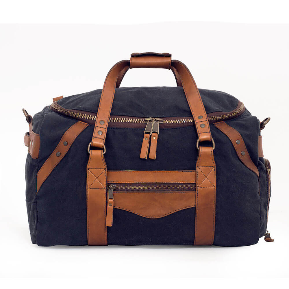 Campaign Waxed Canvas Medium Duffle Bag Mission Mercantile Leather Goods