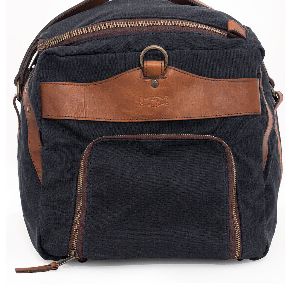 Campaign Waxed Canvas Medium Duffle Bag Mission Mercantile Leather Goods