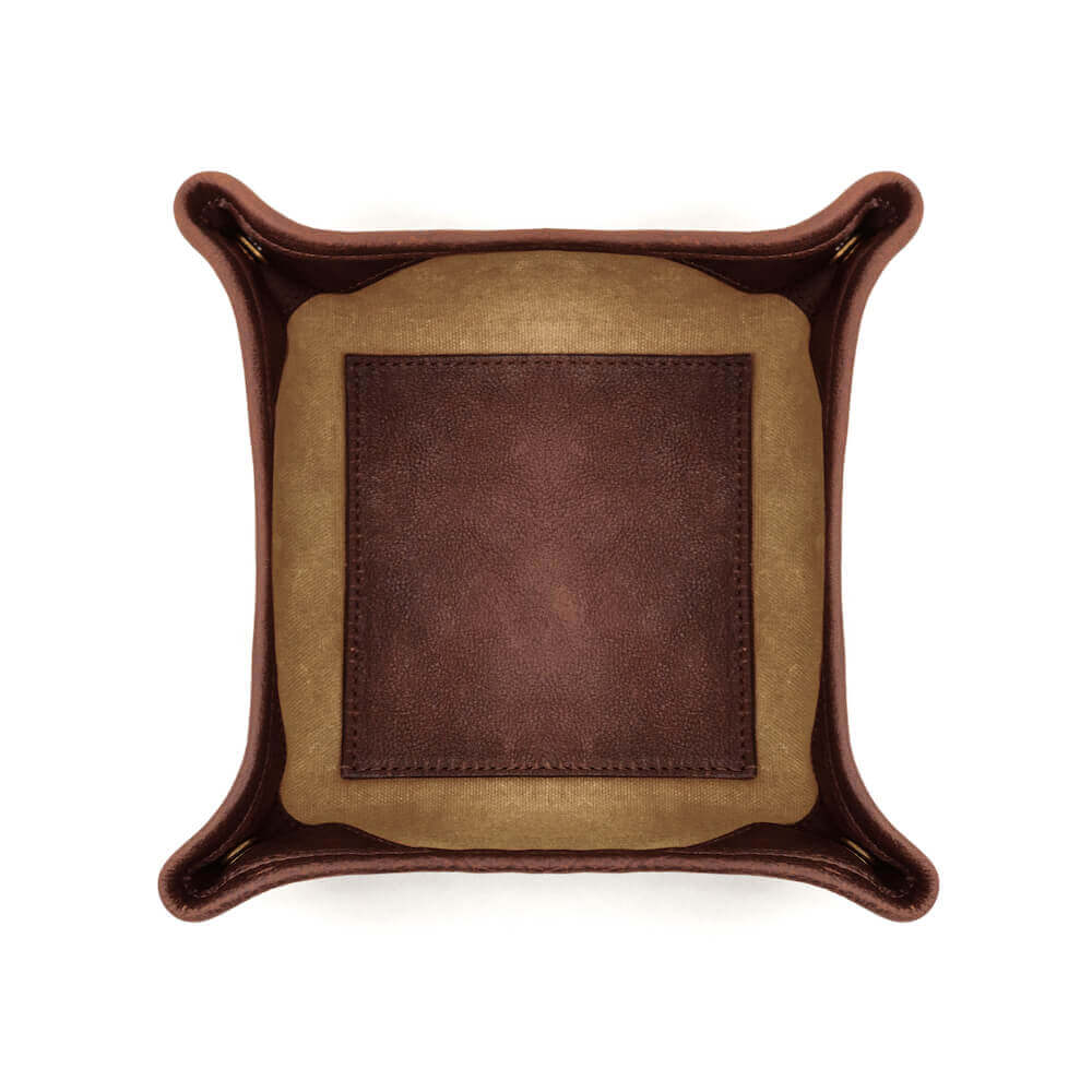 Campaign Waxed Canvas Desk Caddy Mission Mercantile Leather Goods