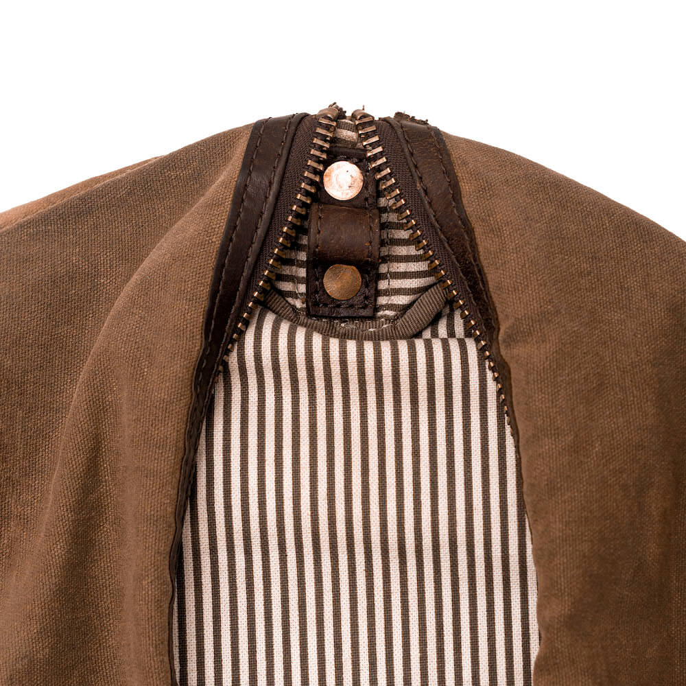 Campaign Waxed Canvas Garment Bag Mission Mercantile Leather Goods