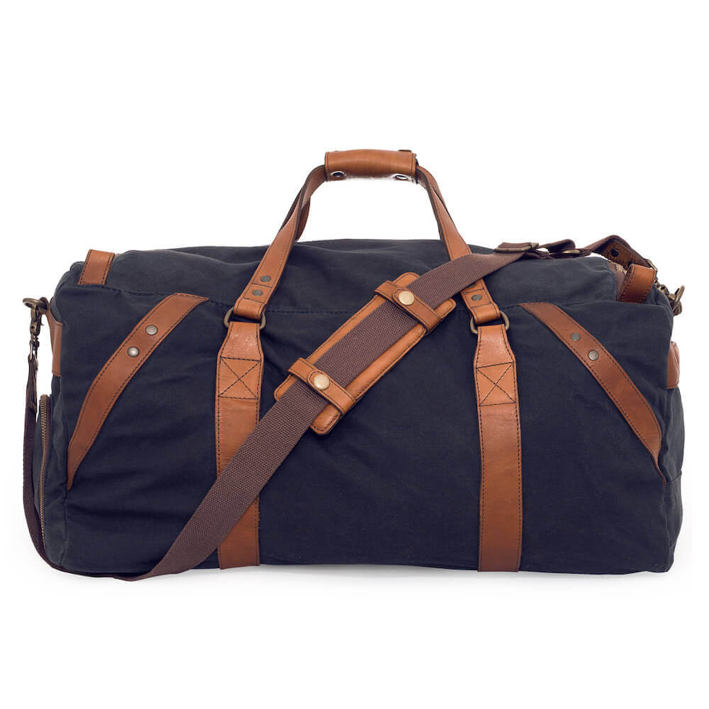 Campaign Waxed Canvas Large Duffle Bag Mission Mercantile Leather Goods