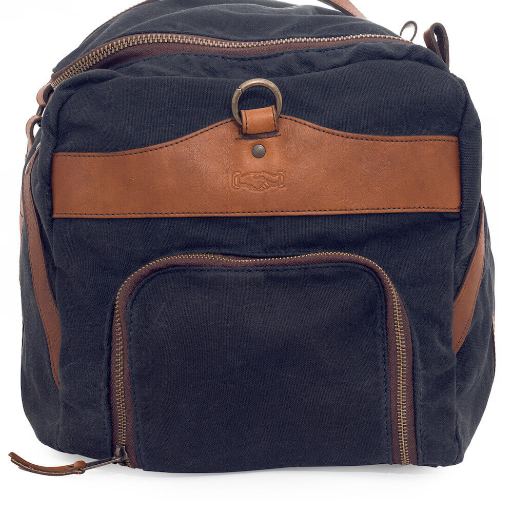 Campaign Waxed Canvas Large Duffle Bag Mission Mercantile Leather Goods
