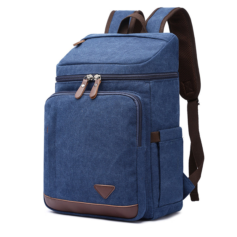 Canvas Backpack Casual Canvas Travel Backpack Men's School Backpack Handmade Hiking Backpacks RockCow Leather Studio