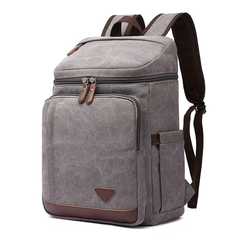 Canvas Backpack Casual Canvas Travel Backpack Men's School Backpack Handmade Hiking Backpacks RockCow Leather Studio