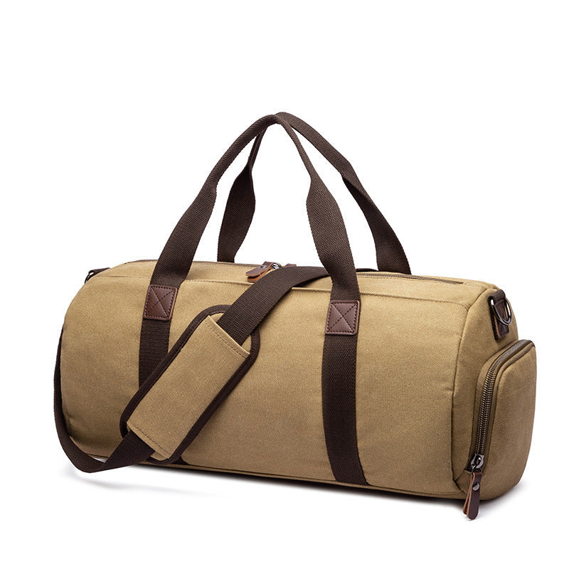 Canvas Duffel Bag For Mens Canvas Weekender Bag Men's Gym Bag Fashion Carry On Bag RockCow Leather Studio