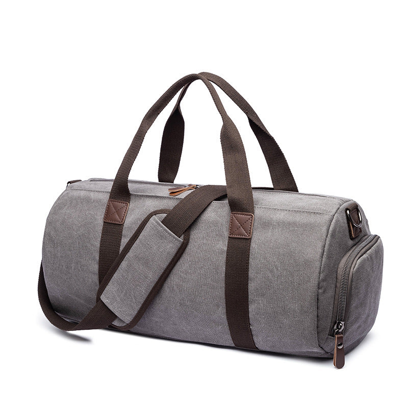 Canvas Duffel Bag For Mens Canvas Weekender Bag Men's Gym Bag Fashion Carry On Bag RockCow Leather Studio