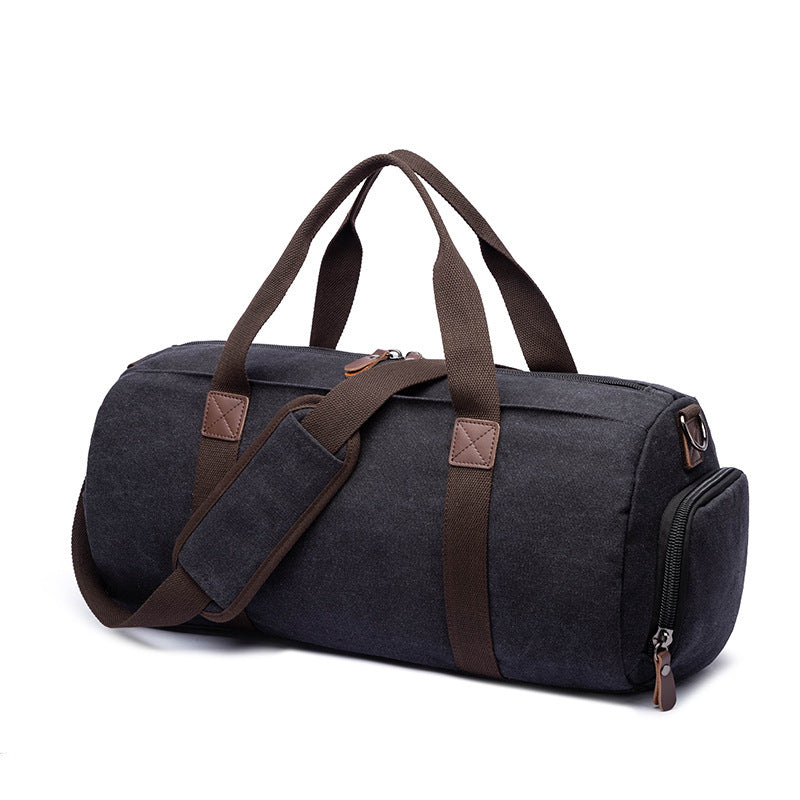 Canvas Duffel Bag For Mens Canvas Weekender Bag Men's Gym Bag Fashion Carry On Bag RockCow Leather Studio