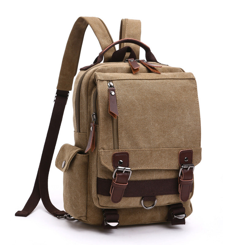 Canvas Travel Backpack Casual Canvas Backpack Stylish Unisex School Backpack RockCow Leather Studio