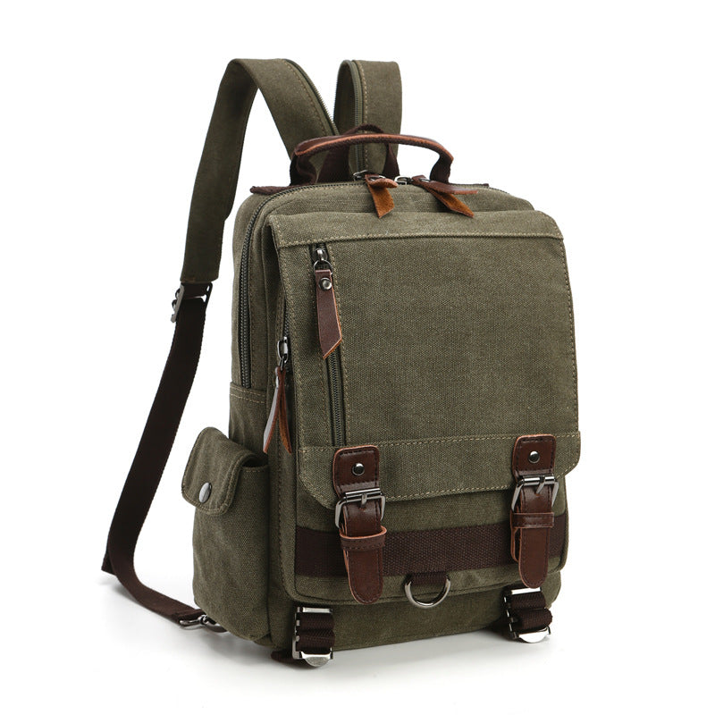 Canvas Travel Backpack Casual Canvas Backpack Stylish Unisex School Backpack RockCow Leather Studio
