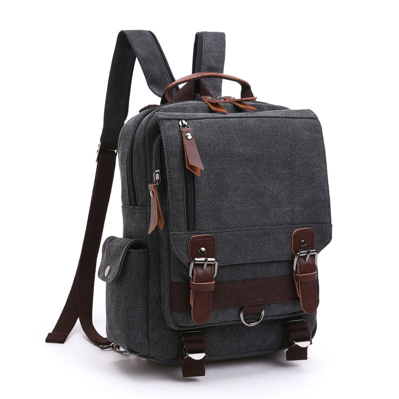Canvas Travel Backpack Casual Canvas Backpack Stylish Unisex School Backpack RockCow Leather Studio