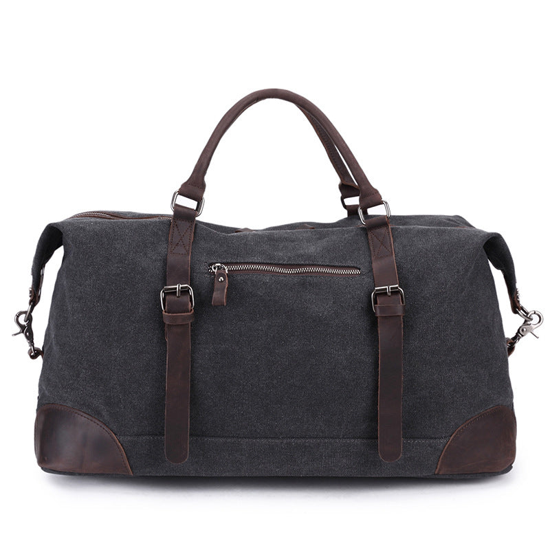 Canvas Travel Bag Canvas And Full Grain Leather Duffle Bag Leather With Canvas Weekender Bag RockCow Leather Studio