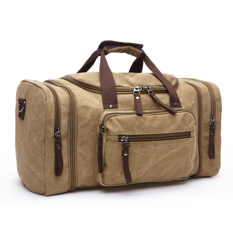 Canvas Travel Duffel Bag Canvas Weekend Bag Casual Carry On Bag For Men And Women RockCow Leather Studio