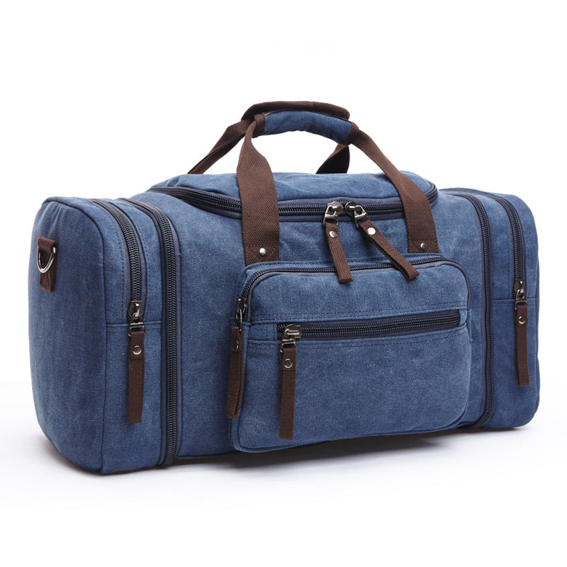 Canvas Travel Duffel Bag Canvas Weekend Bag Casual Carry On Bag For Men And Women RockCow Leather Studio