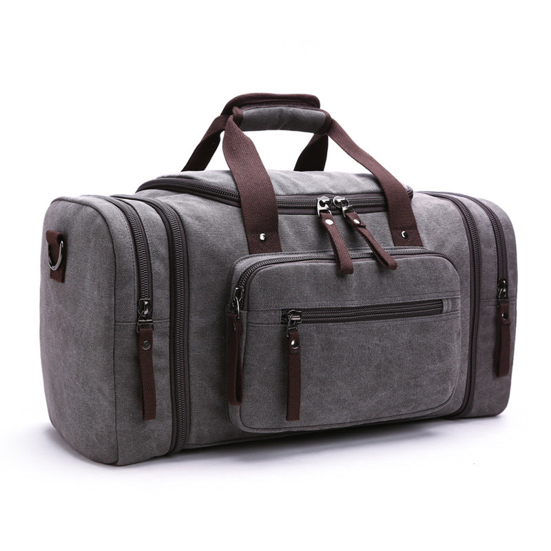 Canvas Travel Duffel Bag Canvas Weekend Bag Casual Carry On Bag For Men And Women RockCow Leather Studio
