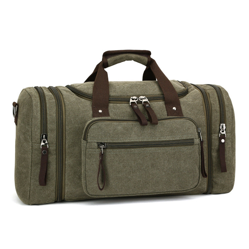 Canvas Travel Duffel Bag Canvas Weekend Bag Casual Carry On Bag For Men And Women RockCow Leather Studio