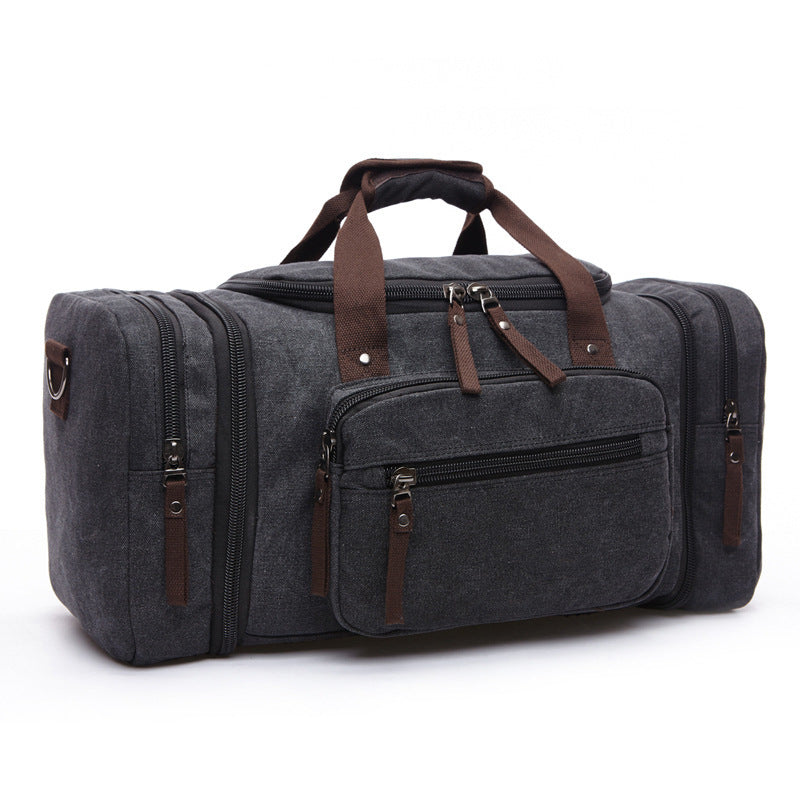 Canvas Travel Duffel Bag Canvas Weekend Bag Casual Carry On Bag For Men And Women RockCow Leather Studio