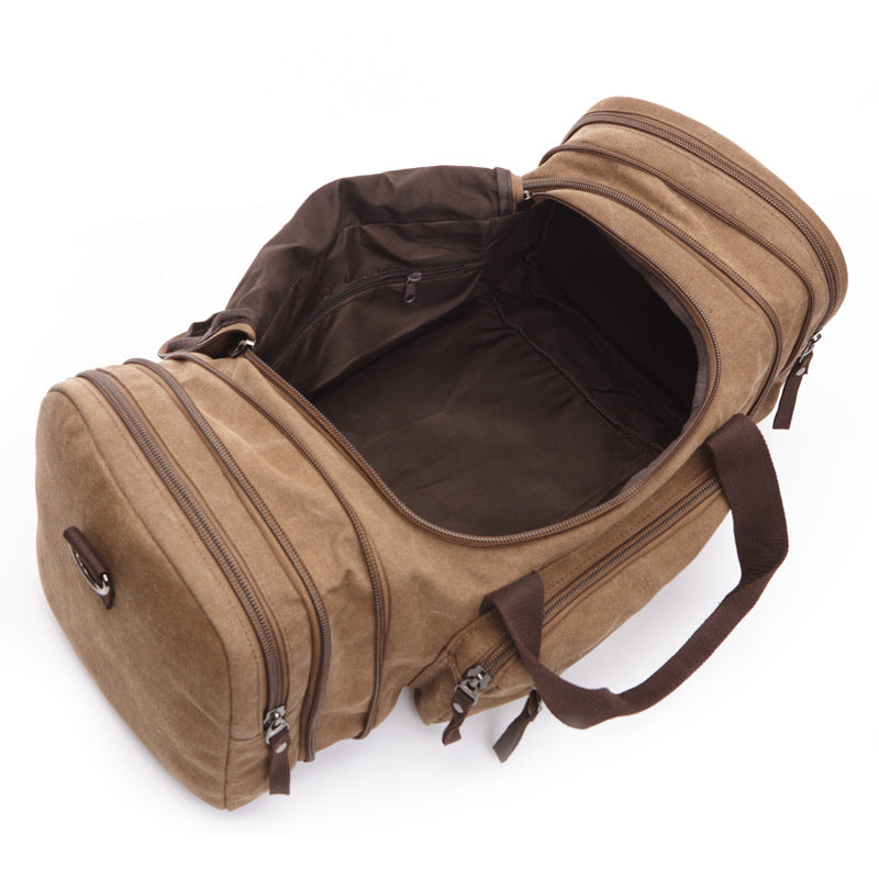 Canvas Travel Duffel Bag Canvas Weekend Bag Casual Carry On Bag For Men And Women RockCow Leather Studio