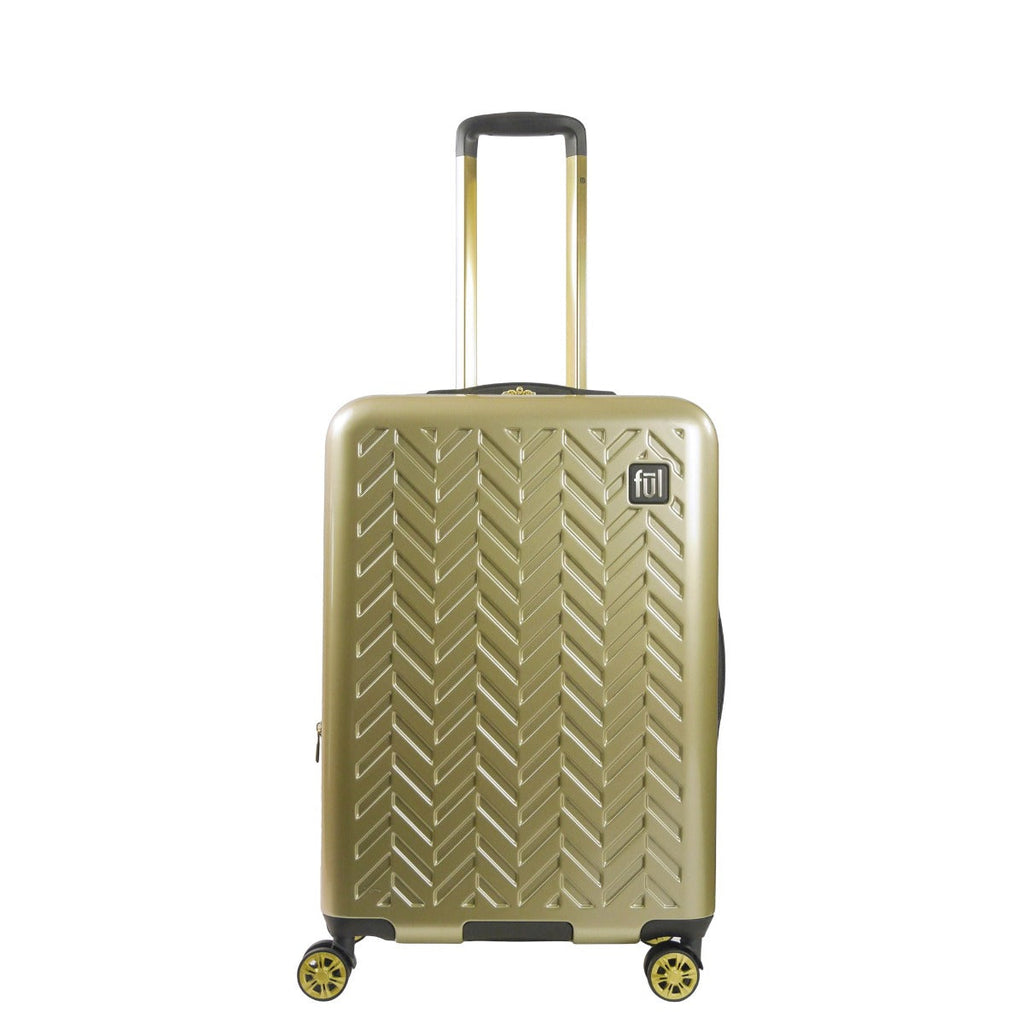 Ful Groove 27" Expandable Hardside Spinner Luggage, Gold Ful Luggage