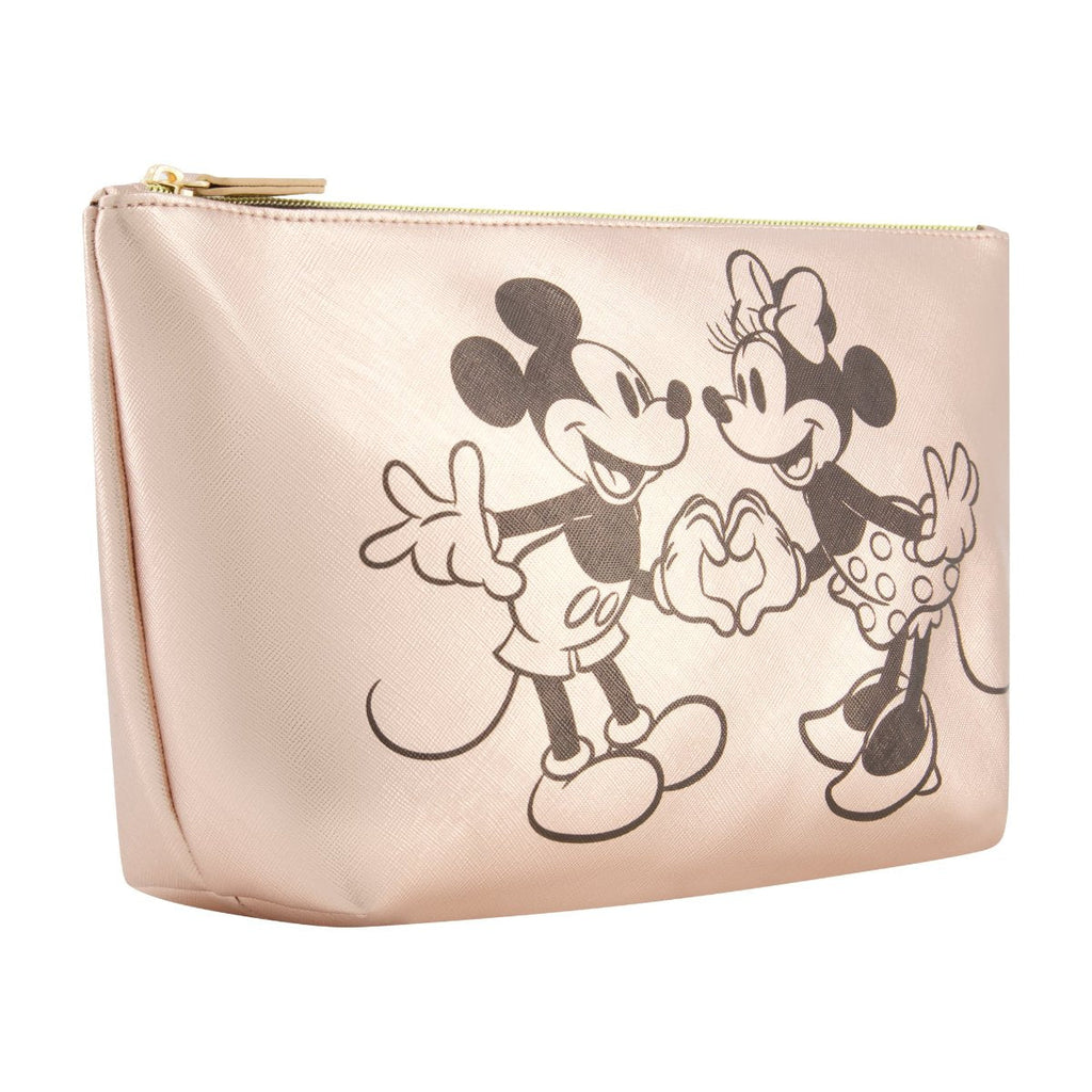 Disney Mickey & Minnie Hand in Hand Trapezoid Cosmetic Bag Ful Luggage
