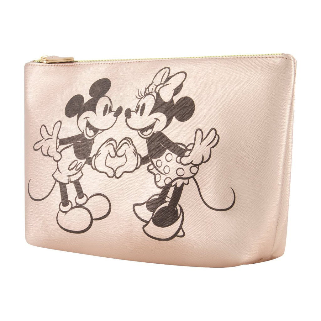 Disney Mickey & Minnie Hand in Hand Trapezoid Cosmetic Bag Ful Luggage