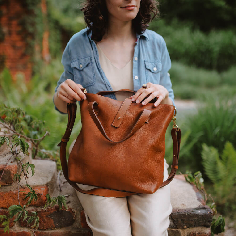 Craft & Forge Leather Tote Mission Mercantile Leather Goods