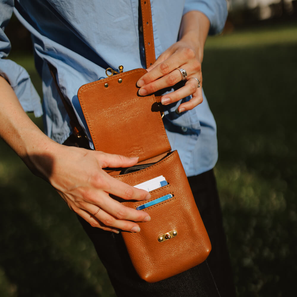 Craft & Forge Leather Phone Pouch Mission Mercantile Leather Goods