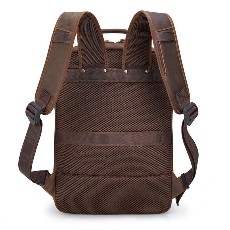 Crazy Horse Leather Backpack Handmade Leather Rucksack Large Leather Laptop Backpack Leather Travel Backpack RockCow Leather Studio
