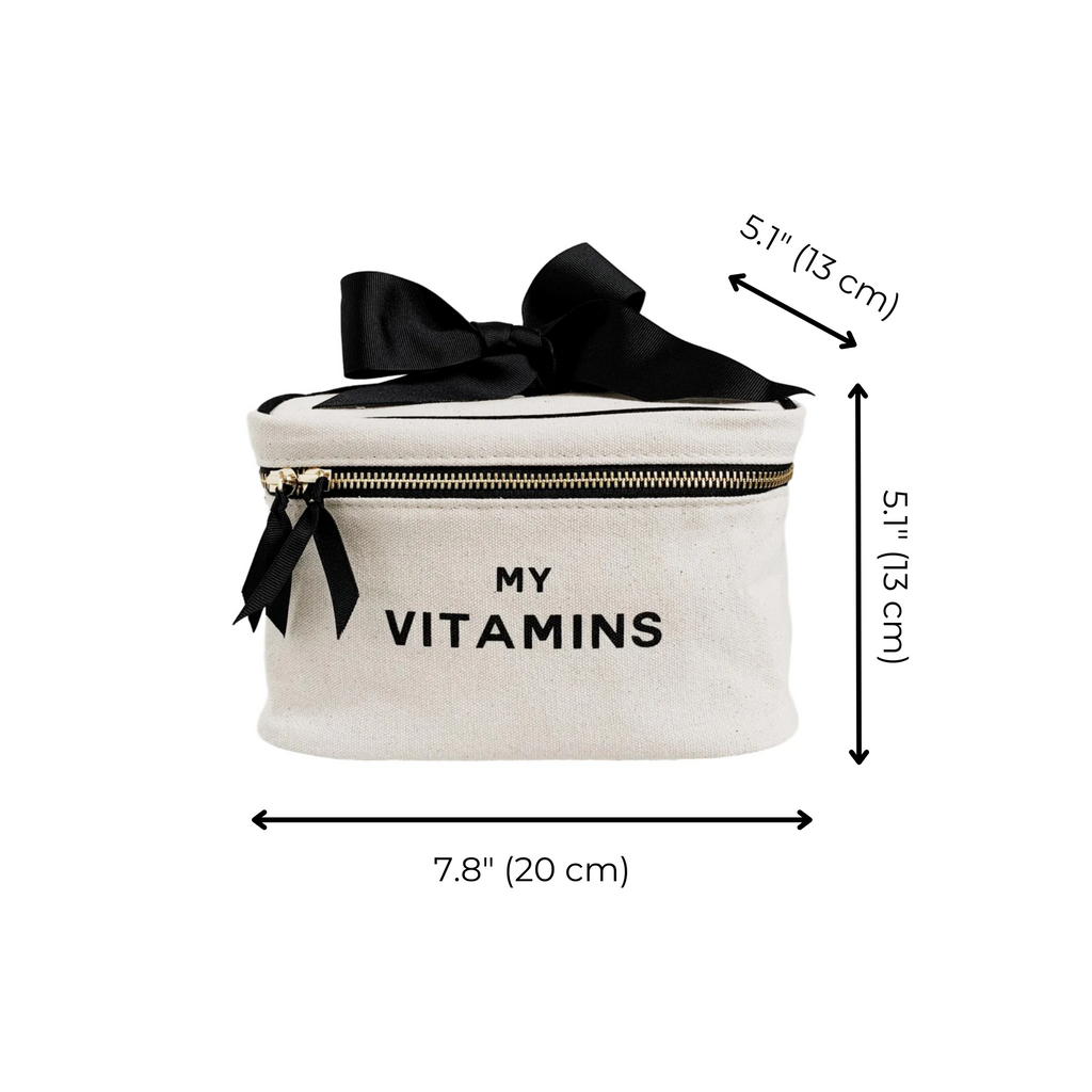 Vitamins Storage and Travel Box, Cream Bag-all