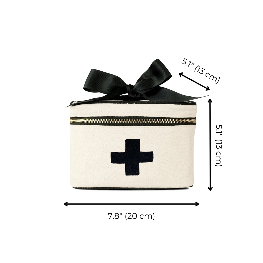 Meds and First Aid Storage Box, Cream Bag-all