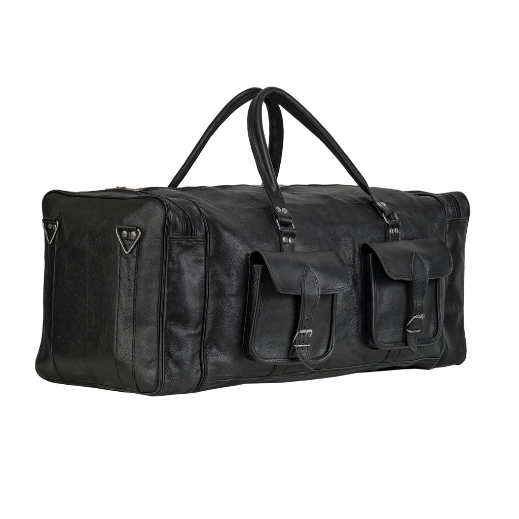 Oversized Weekender Duffel Black Classy Leather Bags