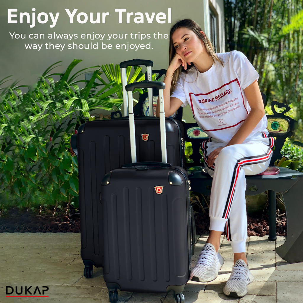 INTELY 2 Piece Set 20''/28'' with Built-in Digital Weight Scale Dukap