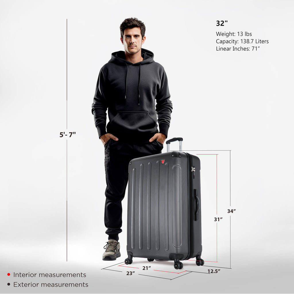 INTELY Extra Large 32" with Built-in Digital Weight Scale Dukap