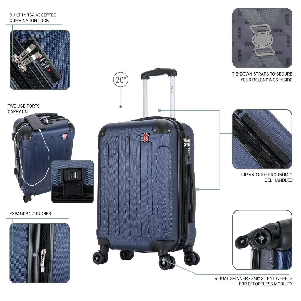 INTELY Carry On 20" with USB ports Dukap