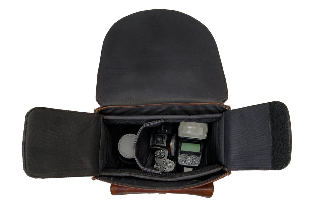 The Philippe Halsman Camera Satchel Classy Leather Bags