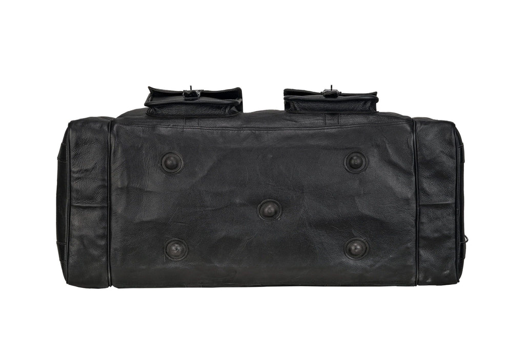 Oversized Weekender Duffel Black Classy Leather Bags