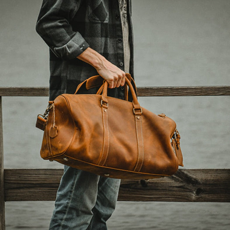 The Dagny Weekender | Large Leather Duffle Bag STEEL HORSE LEATHER