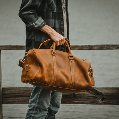The Dagny Weekender | Large Leather Duffle Bag STEEL HORSE LEATHER