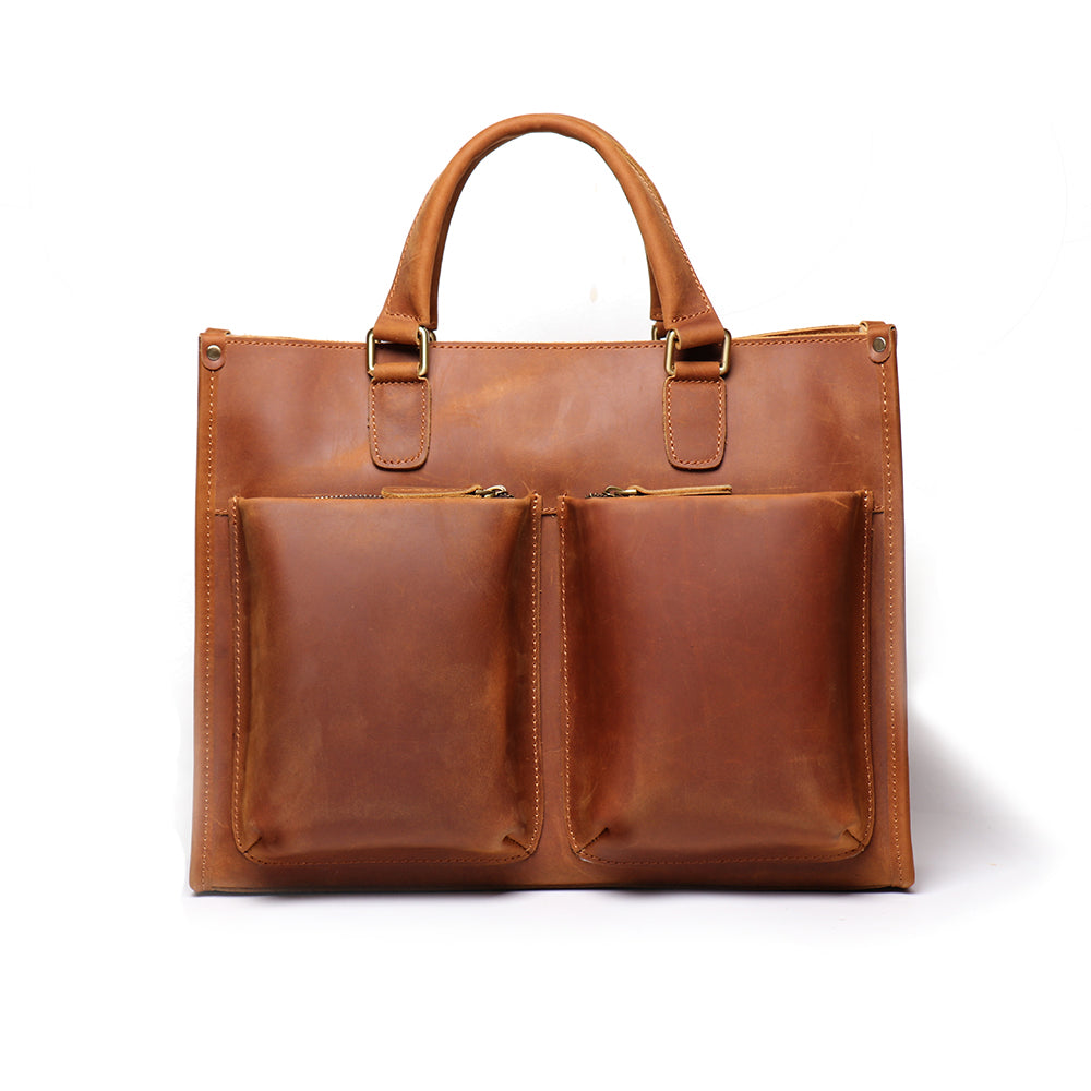 The Dagmar Leather Briefcase | Vintage Leather Messenger Bag STEEL HORSE LEATHER