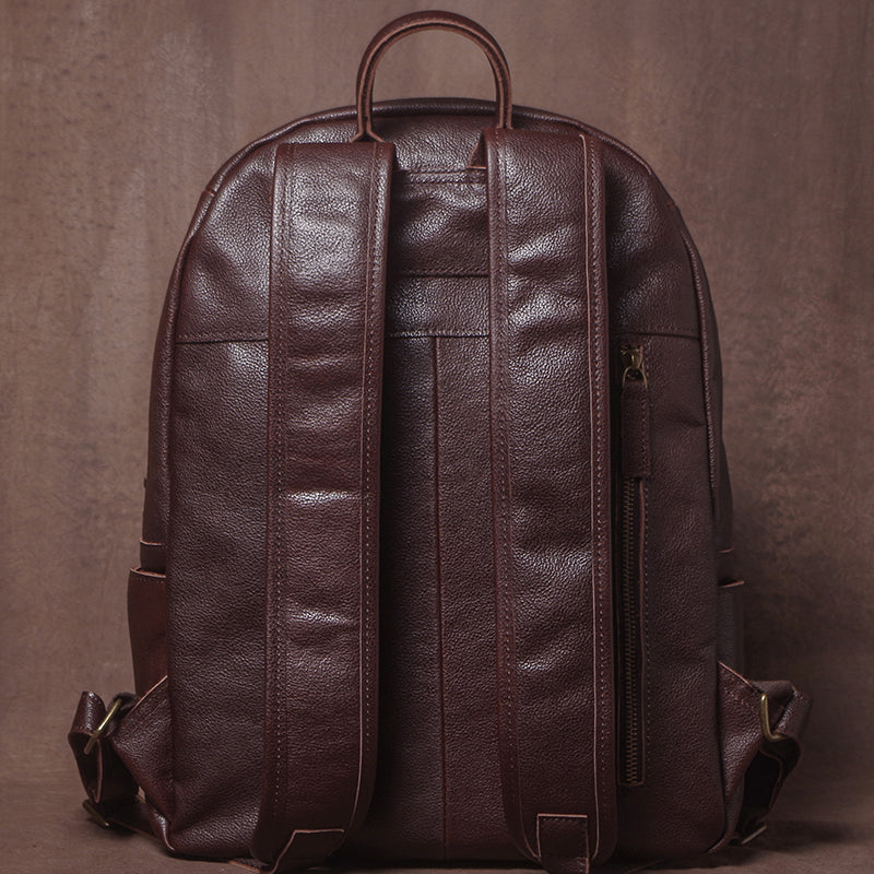 Designer Laptop Backpack for Men Full Grain Leather Backpack for Work RockCow Leather Studio