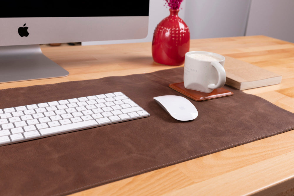 Leather Desk Mat (37 cm X 80 cm) Mizuri Leather
