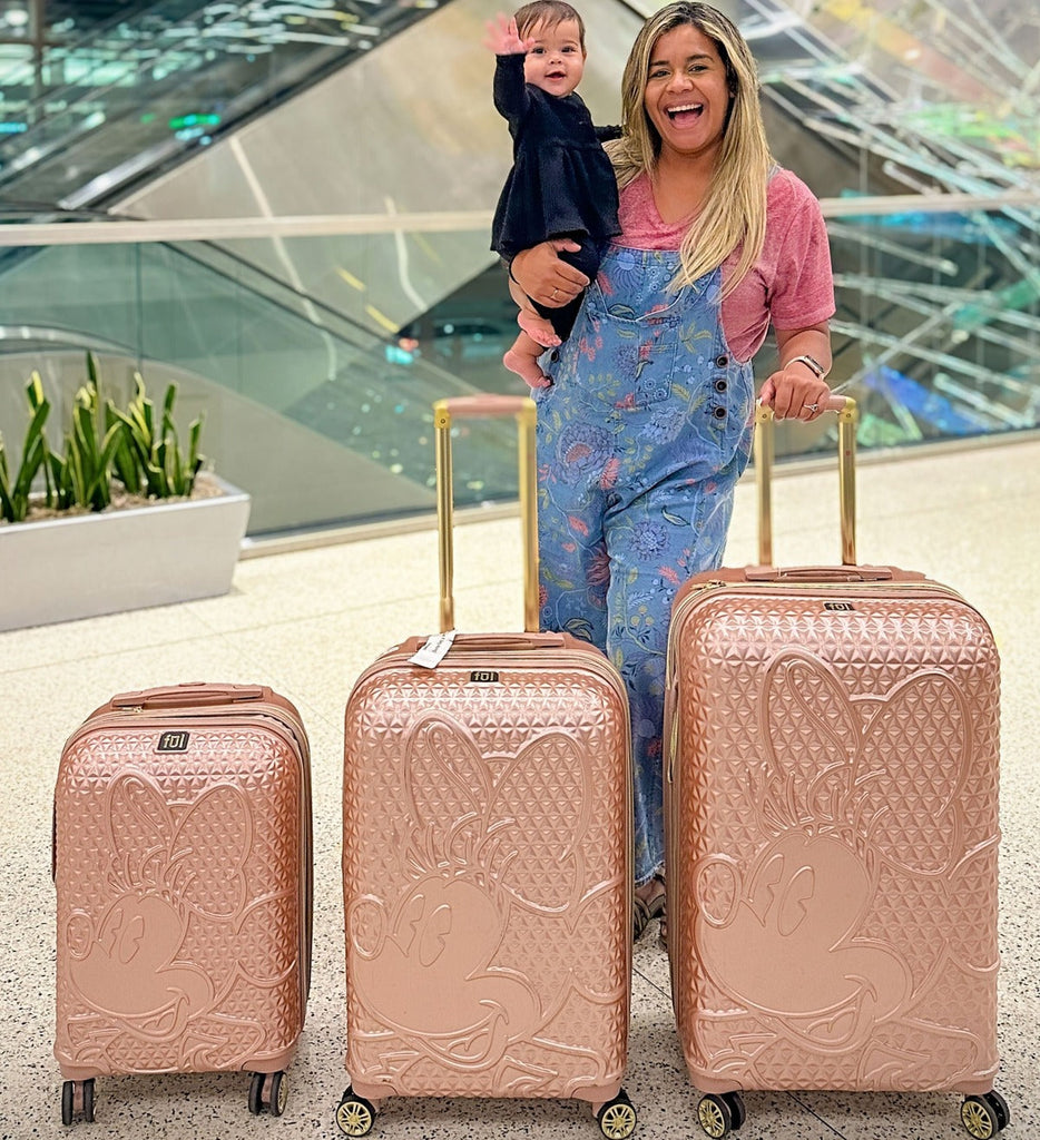Disney Minnie Mouse FŪL 25" Luggage Spinner Rose Gold Ful Luggage