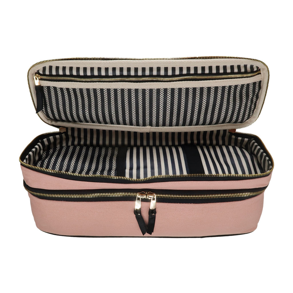 Double Hair Tools Travel Case, Pink/Blush Bag-all