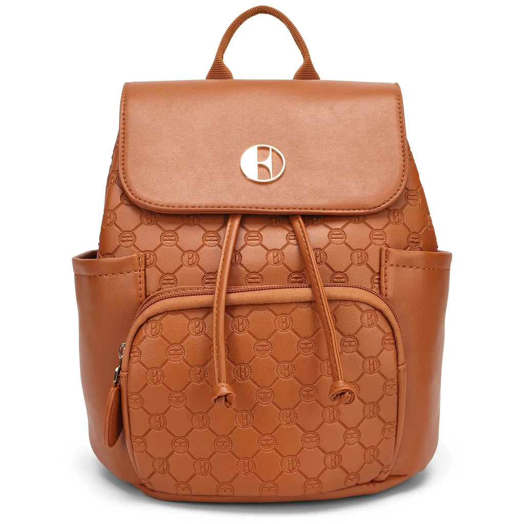 Compass 10L Vegan Leather Monogram Mini Backpack Travellty