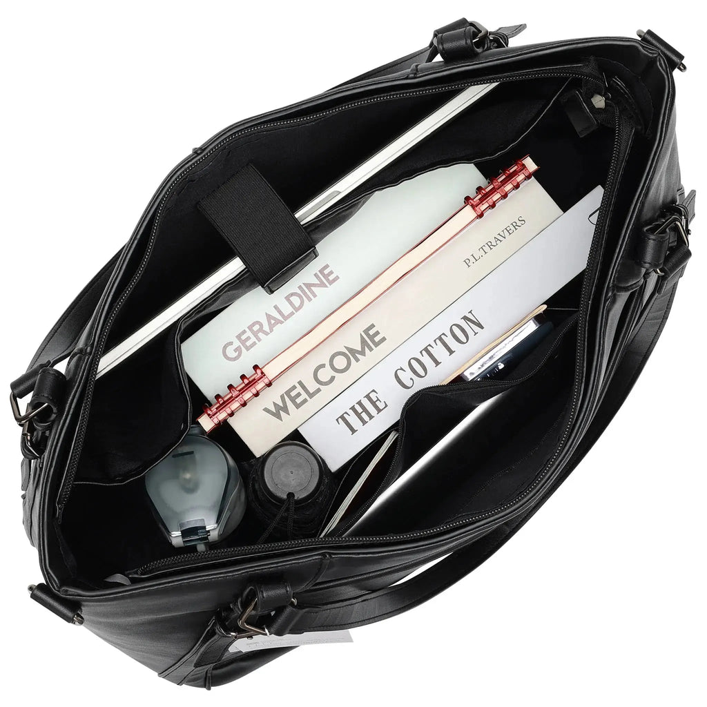 Leisure Luxe 33L Vegan Leather Weekender Tote Bag Travellty