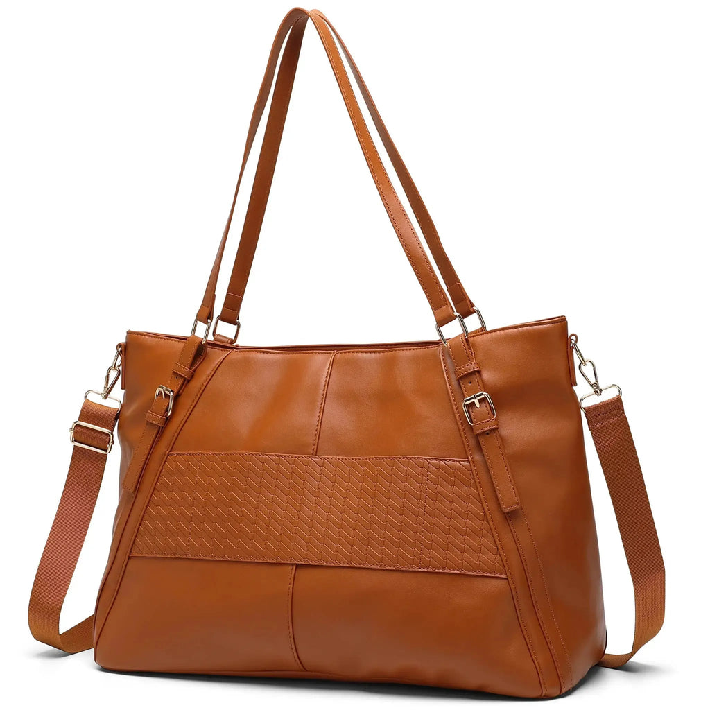Leisure Luxe 33L Vegan Leather Weekender Tote Bag Travellty
