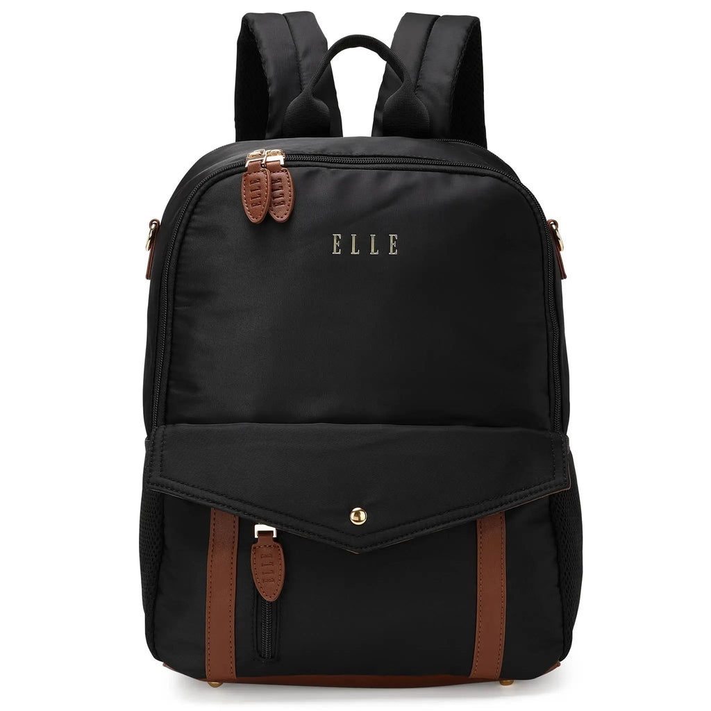 Luxe Journey 18L Twill and Vegan Leather Backpack Travellty
