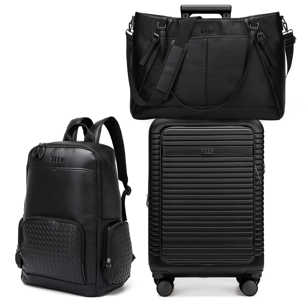 Leisure Escape Expandable 3 Piece Luggage Set Travellty