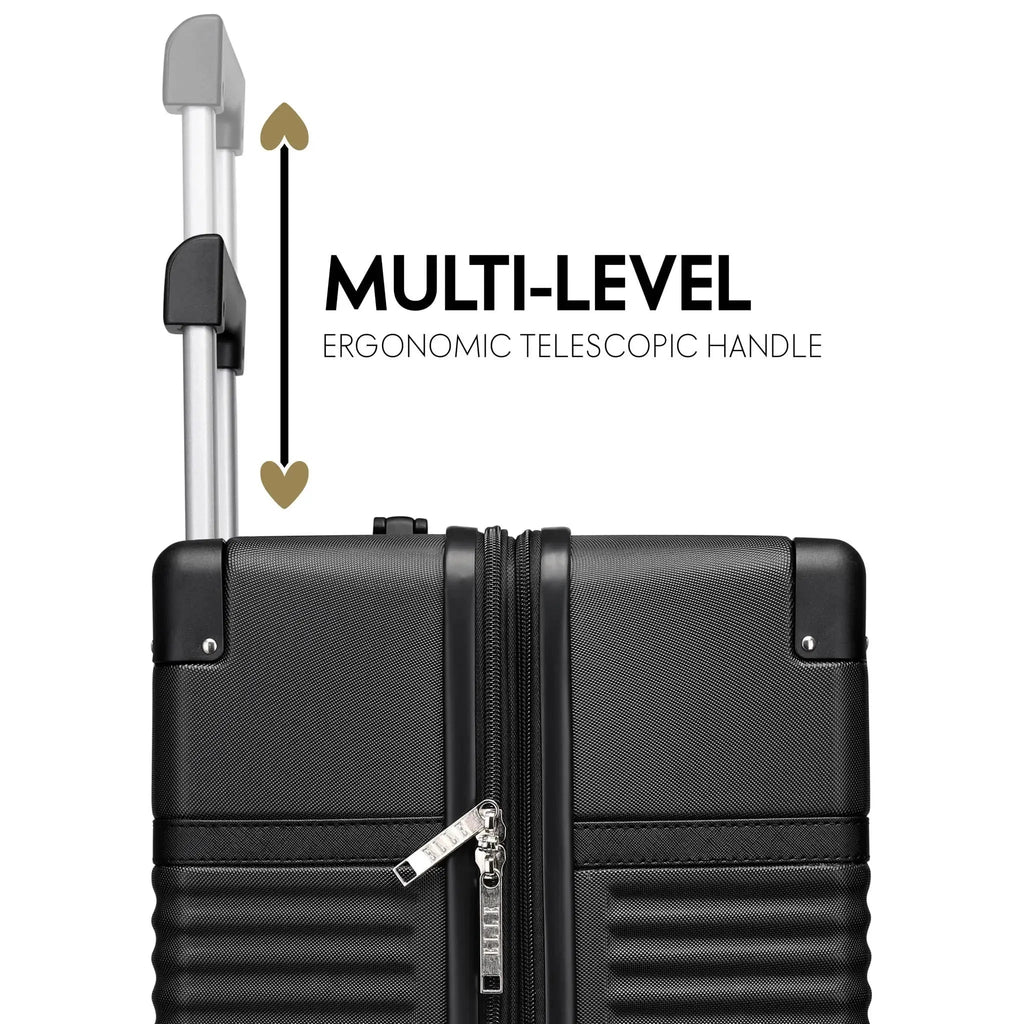 Belleville 3 Piece Expandable Retro Luggage Set Travellty