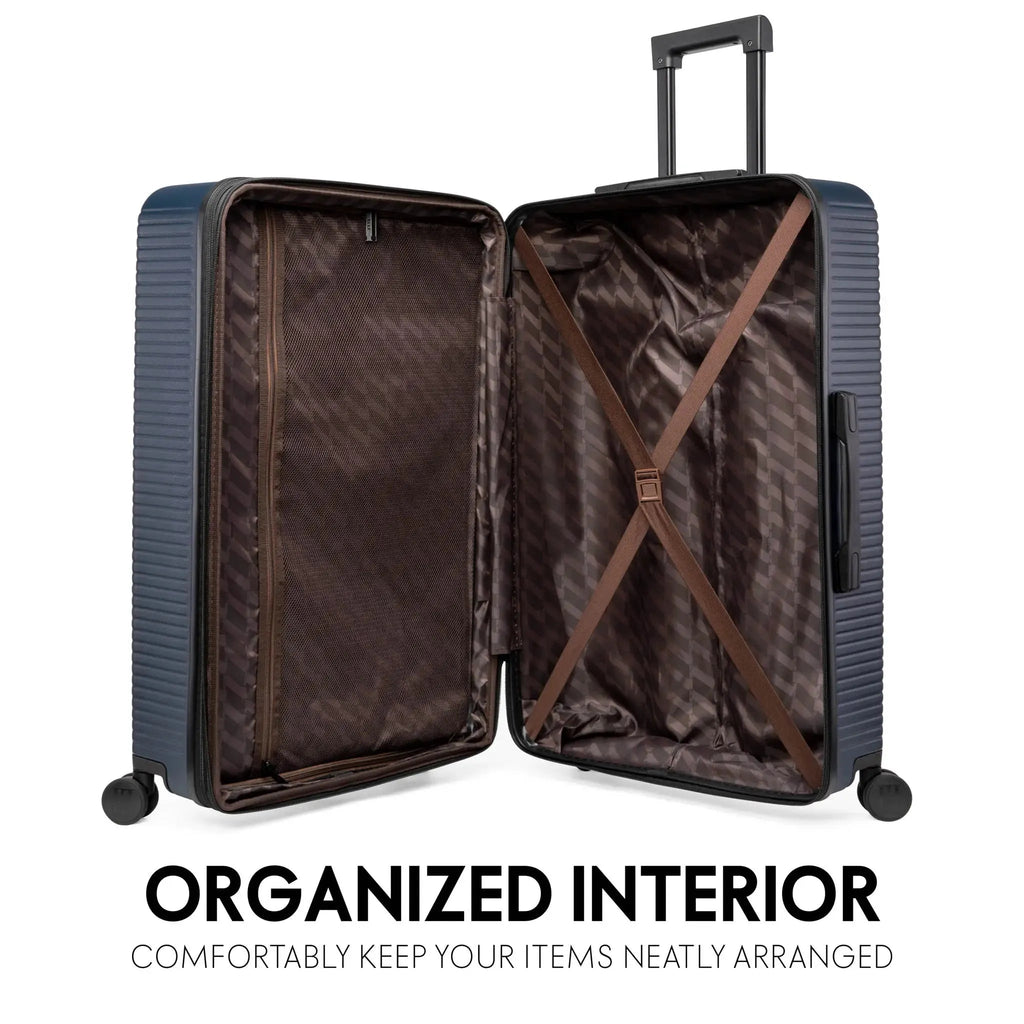 Passage 3 Piece Expandable Retro Luggage Set Travellty